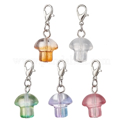 Handmade Lampwork Mushroom Pendant Decorations&nbsp;HJEW-JM03390