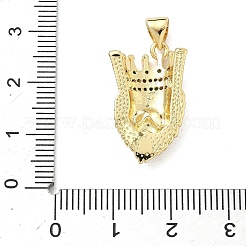 Brass Micro Pave Colorful Cubic Zirconia Pendants&nbsp;KK-A282-25G