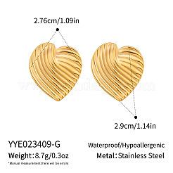 304 Stainless Steel Heart Stud Earrings for Women&nbsp;OP2975-1