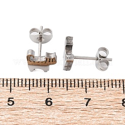 Tarnish Resistant 304 Stainless Steel Stud Earrings&nbsp;X-EJEW-F227-06P