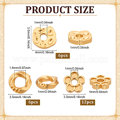 24Pcs 3 Styles 925 Sterling Silver Spacer Beads&nbsp;STER-PH0003-62
