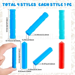 4Pcs 4 Styles Silicone Pencil Caps&nbsp;AJEW-GF0011-51B