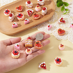 30Pcs 6 Styles Opaque Resin Imitation Food Pendants&nbsp;RESI-TA0005-26