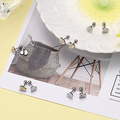 Tarnish Resistant 201 Stainless Steel Cartilage Earrings for Valentine's Day&nbsp;EJEW-R147-37
