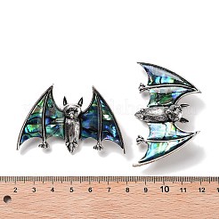 Tibetan Style Alloy Bat Brooches&nbsp;JEWB-A021-01A-AS