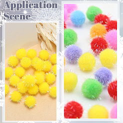 120Pcs Sequin Polypropylene Fiber Silk Pompom Ball&nbsp;FIND-SC0019-70A