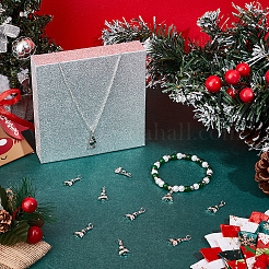 Christmas Theme 10Pcs Brass Cubic Zirconia Pendants&nbsp;ZIRC-BBC0003-04P