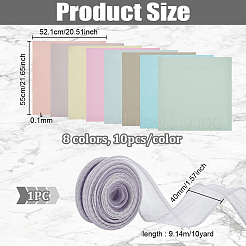 80Pcs 8 Colors Flower Gift Wrapping Paper&nbsp;DIY-CU0001-01