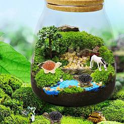 50Pcs 2 Colors Miniature Resin Mini Tortoise Display Decorations&nbsp;AJEW-CP0005-47
