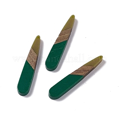 Opaque Resin & Walnut Wood Pendants&nbsp;RESI-M027-12C