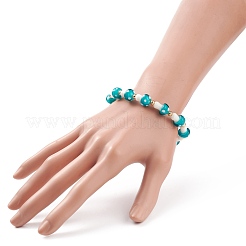Lampwork Mushroom Beaded Stretch Bracelet for Women&nbsp;BJEW-JB08228