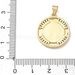 Brass Micro Pave Clear Cubic Zirconia Pendants&nbsp;CU-CBAC7ED-02G