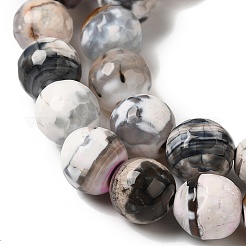 Dyed & Heated Natural Fire Crackle Agate Beads Strands&nbsp;G-P539-C01-02