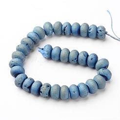 Electroplated Natural Quartz Crystal Beads Strands&nbsp;G-P149-03C