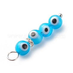 Handmade Evil Eye Lampwork  Pendants&nbsp;PALLOY-JF01725-01