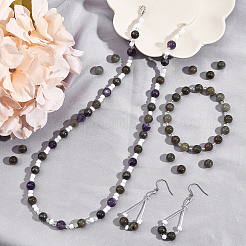 Natural Labradorite Round Beads Strands&nbsp;G-AR0002-48
