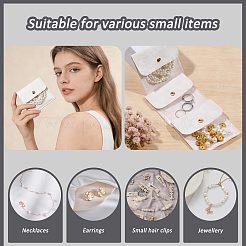 6Pcs PU Leather with PVC Pouches with Snap Button&nbsp;ABAG-WH0072-036B