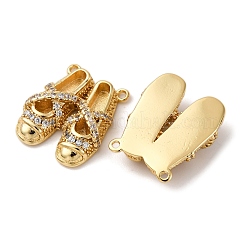 Brass Micro Pave Cubic Zirconia Pendants&nbsp;KK-P308-60G