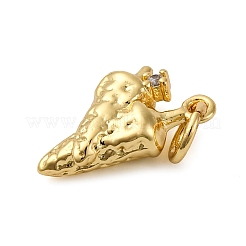 Brass Micro Pave Cubic Zirconia Pendants&nbsp;KK-P308-71G