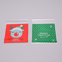 Christmas Theme Rectangle OPP Self-Adhesive Cookie Bags&nbsp;OPP-SZC0001-02E