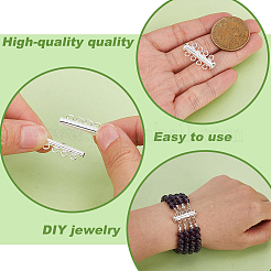 1 Set Sterling Silver Slide Lock Clasps&nbsp;STER-GA0001-42B-S