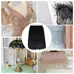 1 Yard Plastic Bugle Bead Tassel Trimming&nbsp;OCOR-BC0006-60B