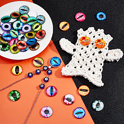 1 Bag Printed Glass Cabochons&nbsp;GGLA-PH0001-45C