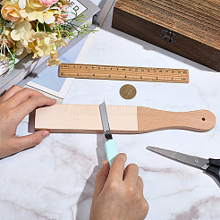 Beech Wood Leather Sharpening Board&nbsp;AJEW-WH20006-374