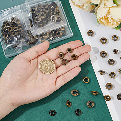200Pcs 4 Styles Brass Grommet Eyelet Findings for Shoes&nbsp;KK-WR0001-22