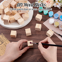 Unfinished Wood Craft Cube Block&nbsp;WOOD-AR0001-54B