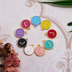 120Pcs 12 Colors Golden Plated Alloy Charms&nbsp;ENAM-SZ0001-64J