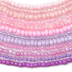 3MM Gradient Color Glass Seed Beaded Choker Necklaces for Women&nbsp;NJEW-JN05877