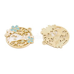 Rack Plating Alloy Enamel Pendants&nbsp;FIND-A040-07B-G
