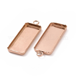 Ion Plating(IP) 304 Stainless Steel Pendant Cabochon Settings&nbsp;STAS-I069-36RG
