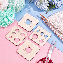 4Pcs 2 Style Wood Knitting Needle Gauge&nbsp;WOOD-PH0009-55