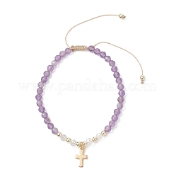 Mixed Stone Braided Bead Bracelets&nbsp;BJEW-JB12958-01