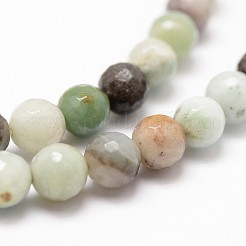 Natural Flower Amazonite Beads Strands&nbsp;G-G736-15-6mm
