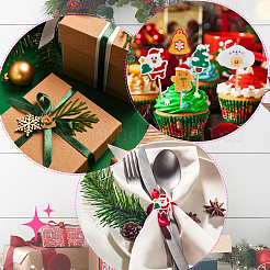 60cs 2 Styles Christmas Opaque Resin Decoden Cabochons&nbsp;RESI-SP0001-02B
