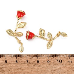 Brass Enamel Pendants&nbsp;KK-K408-38G