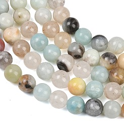 Natural Flower Amazonite Beads Strands&nbsp;G-F415-8mm