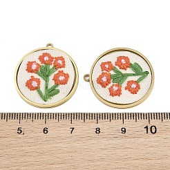 304 Stainless Steel & Embroidered Pendants&nbsp;SA-CBA1ED9-12G