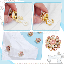 6Pcs Alloy Rhinestone Cufflinks&nbsp;FIND-NB0007-41B