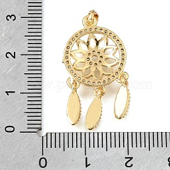 Brass Micro Pave Clear Cubic Zirconia Pendants&nbsp;KK-C263-26B-G