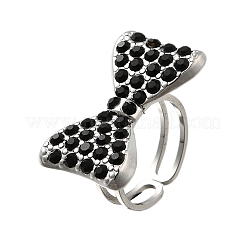 304 Stainless Steel Open Cuff Rings for Women&nbsp;RJEW-F178-01P-01