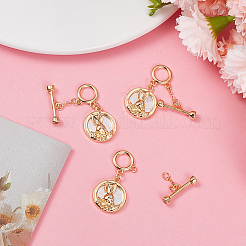 3Pcs Shell Toggle Clasps&nbsp;KK-BBC0009-17