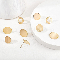 Brass Stud Earring Findings&nbsp;KK-BC0006-45G