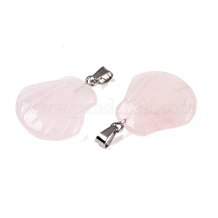 Natural Rose Quartz Pendants&nbsp;G-T138-208C