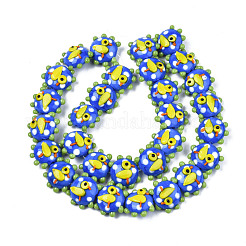 Handmade Bumpy Lampwork Beads Strands&nbsp;LAMP-N021-036A