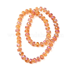 Transparent Electroplate Glass Beads Strands&nbsp;EGLA-P062-01A-FR02