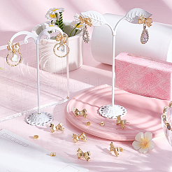 10Pcs Brass Micro Pave Clear Cubic Zirconia Stud Earring Findings&nbsp;KK-BBC0022-26